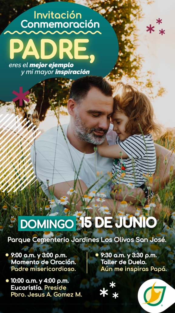 invitacion dia del padre parque cementerio los olivos